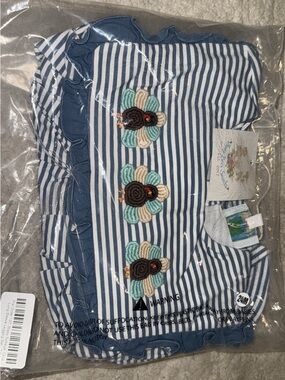 Busy Bees Smocks Stella Turkeys girls long sleeve legging set
